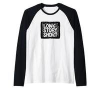Pretty Long Story Short Emblem Raglan Baseball Tee