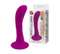 Pretty Love Baile - Suction Cup Curved Anal Plug (Pink)
