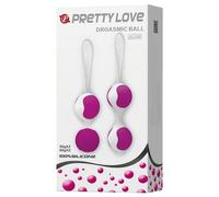 Pretty Love Orgasmic - Adjustable Kegel Ball Set (White-Purple)
