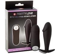 Pretty Love Plug Anal SILICONA Forma PENE Y 12 MODOS VIBRACION - Negro