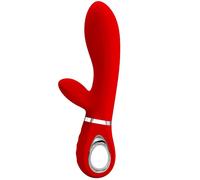 Pretty Love Thomas red rechargeable rabbit G-spot vibrator, Poids 0.312 Kg, Color Red