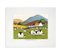 'Pretty Maids All in A Row' Mounted Print by Thomas Joseph - Sheep Art