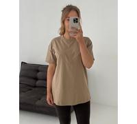 Pretty Mama Black Friday Exclusive Dark Beige - Everyday Oversized breastfeeding Tshirt - XLarge (22-24)