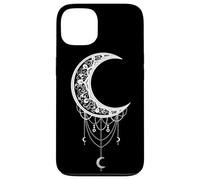 Pretty Manadala Decorated Crescent Moon Case for iPhone 13