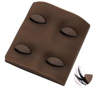 Pretty memory 2 Layer Lash Mannequin Head, with 2 Pairs Removable Lash Practice Eyelids, Realistic Eyelash Mannequin Head, Makeup Soft-Touch Rubber Lash Tech Supplies for Practice Training（Dark)