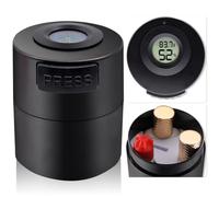 Pretty memory Eyelash Glue Storage Container with Digital Display, Temperature and Humidity Monitor, Lash Glue Holder Eyelash Extensions Adhesive Jar Stand Sealed Lash Extension Supplies, Black