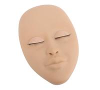 Pretty Memory Lash Mannequin Head, Eyelash Mannequin Head with Eyelids Silicone Mannequin Head Makeup Practice and Lash Extension Training, Lash Mannequin Head Silicone Removable