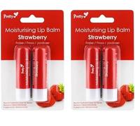 Pretty Moisturising Lip Balm - Strawberry (Pack of 2)