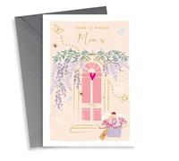 Pretty Mother's Day Card - Home Is Where Mum Is - Flowers