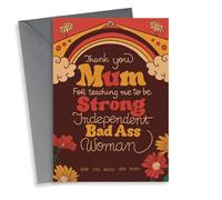 Pretty Mother's Day Card - Retro - Strong Independent Woman