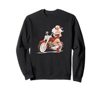 Pretty Motorbike Girl in Christmas Style for Bikes Lovers Sweatshirt