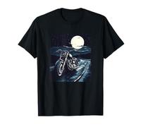 Pretty Motorcycle Graphic with Moon for Boys and Girls T-Shirt