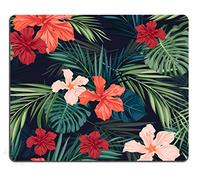 Pretty Mouse Pad,Tropical Plants Flowers in The Palm Trees Banana Leaves Mouse Pad