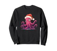 Pretty Octopus with Christmas Hat Costume for Squid Lovers Sweatshirt