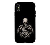 Pretty On The Inside Skeleton Gothic Dark Humor Gifts Case for iPhone X/XS