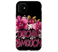 Pretty Orchid Wildflower Costume with Smooch Saying Case for iPhone 11