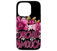 Pretty Orchid Wildflower Costume with Smooch Saying Case for iPhone 14 Pro