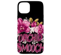 Pretty Orchid Wildflower Costume with Smooch Saying Case for iPhone 15 Plus