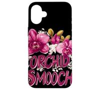 Pretty Orchid Wildflower Costume with Smooch Saying Case for iPhone 16 Plus