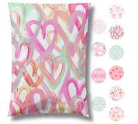 Pretty Package Store 6x9 Designer Poly Mailer 100 Pack Heavy Duty Waterproof Self Seal Shipping Bags for Small Business Large Mailing Envelopes Bulk Tear Resistant Cute Packaging Happy Hearts