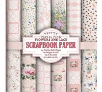 Pretty Pastel Pink Flowers and Lace Scrapbook Paper: A delicate collection of soft pink paper for all your creative endeavors.