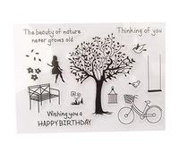 Pretty Patterns Silicone Clear Stamps Tree Pattern and DIY Scrapbooking for Card Makingfor Card Making Decoration and Scrapbooking