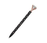 Pretty Pens for Women | Crystal Diamond ball-point Pen,Retractable ball-point Pen gem pens Rhinestones Crystal Bling Plated Metal durable and well-constructed, using international standard black ink,