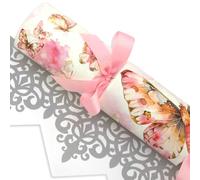 Pretty Pink Butterflies | 12 Standard Crackers & Ribbon | Make & Fill Your Own