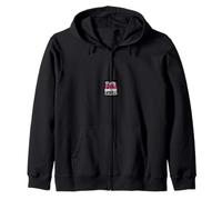 Pretty Pink Dangerous In Camo Bold Typography Zip Hoodie