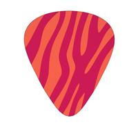 Pretty Pink Orange Animal Print Zebra Leopard,12 Pcs Guitar Pick,3 Different Thickness Plectrums for Acoustic Guitar Bass Ukulele (0.46mm 0.96mm 0.71mm)