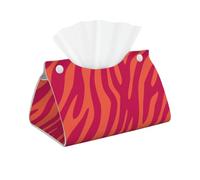 Pretty Pink Orange Animal Print Zebra Leopard,Long Leather Tissue Box, Decorative Leather Napkin Dispenser, Long Tissue Holder