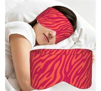 Pretty Pink Orange Animal Print Zebra Leopard, Sleep Mask for Home Travel, Full Eye Covers Light Blocking Eye Mask Sleep Eye and Ear Muffs