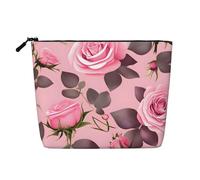 Pretty Pink Roses Cosmetic Travel Bag Lightweight and Durable Suitable for Daily Use and Business Travel