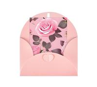 Pretty Pink Roses Greeting Card, 4x6 Inch With Envelope, &Suitable For Birthdays, Weddings, And Business Events.