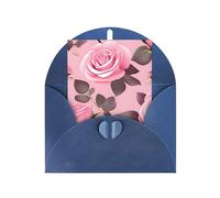 Pretty Pink Roses Greeting Card, 4x6 Inch With Envelope, #Suitable For Birthdays, Weddings, And Business Events.