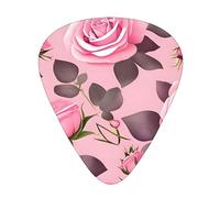 Pretty Pink Roses Guitar picks, 12-pack of wear-resistant guitar picks for guitar, bass, electric guitar, ukulele, thin, medium and heavy