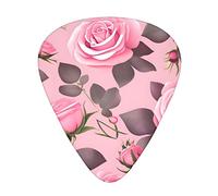 Pretty Pink Roses Guitar Plectrums Classical Triangle Bass Acoustic And Electric Guitar Plectrums For Guitarists 12 Pieces