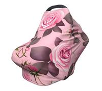 Pretty Pink Roses Versatile full-print Stroller Chair Cover/Nursing Cover, specially designed for your baby