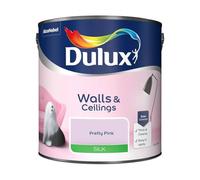 Pretty Pink Walls & Ceilings Silk Emulsion Paint 2.5 L - Smooth Washable Silk Finish, Quick Dry, Low-VOC, Easy Application for Interior Walls & Ceilings
