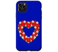 Pretty Poinsettia Christmas Flower Heart Wreath Cute Case for iPhone 11 Pro Max