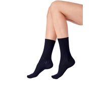 Pretty Polly Bamboo Textured Design Socks 2 Pair Pack - Navy Navy One Size