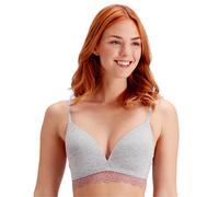Pretty Polly Casual Comforts Non Wired Moulded Bra - Grey Marl/Sugar Plum - 34B
