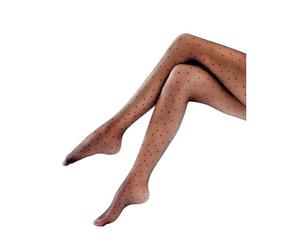 Pretty Polly Continuity Fashion Pinspot Tights - Black - One Size