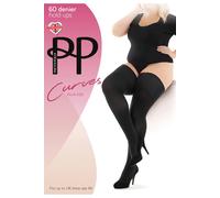 Pretty Polly Women's Curves 60D STU Hosiery, Black (Black), XXXL