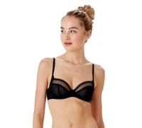 Pretty Polly Delicate Lace Underwired Balcony Bra - Black - 32DD