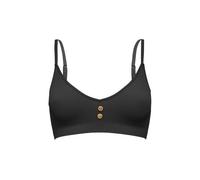 Pretty Polly Eco-Wear Seamfree Rib Button Bra - Black - M/L