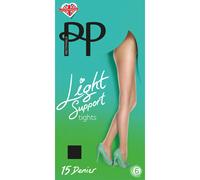 Everyday Plus 15 Denier Light Support Tights - Mid Grey Pretty Polly Mid Grey M/L