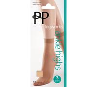 Pretty Polly Women's Comfort Top Ankle Highs 3PP Matt Fein 15 DEN 3 Ankle Socks, Beige (Nude Nude), One Size (Manufacturer Size:OS)