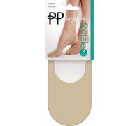 Pretty Polly Women's Cotton Footsie 2PP Matt Fein 100 DEN 3 Ankle Socks, Beige (Nude Nude), Large (Manufacturer Size:ML)