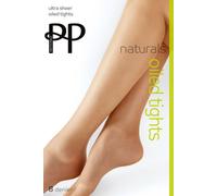 Pretty Polly Women's Naturals - 8d Oiled Tights, Beige (Barely There), S-M UK